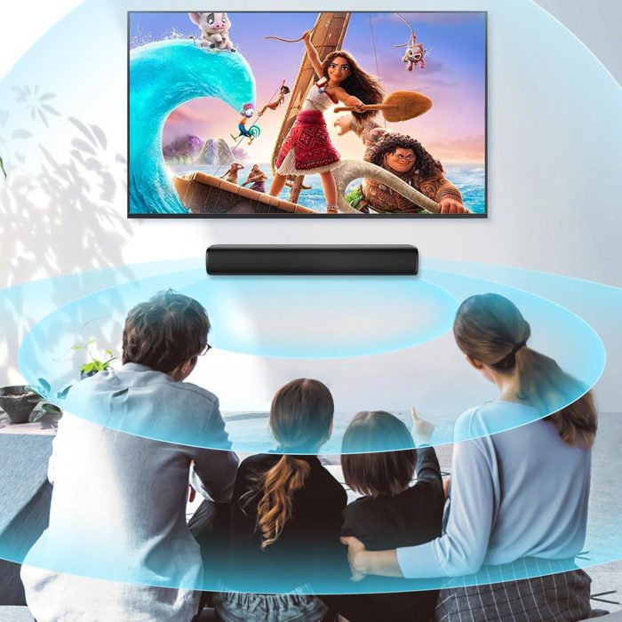 MZEIBO Sound Bar for Smart TV, Bluetooth Soundbar for TV, 50 Watts Mini Sound Bar with ARC/Optical/AUX, Surround Sound System for TV/PC/Gaming/Projectors - Image 7