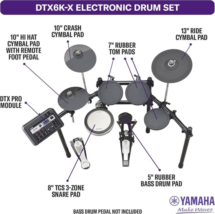 Yamaha Electronic Drum Set (DTX6K-X) - Image 4